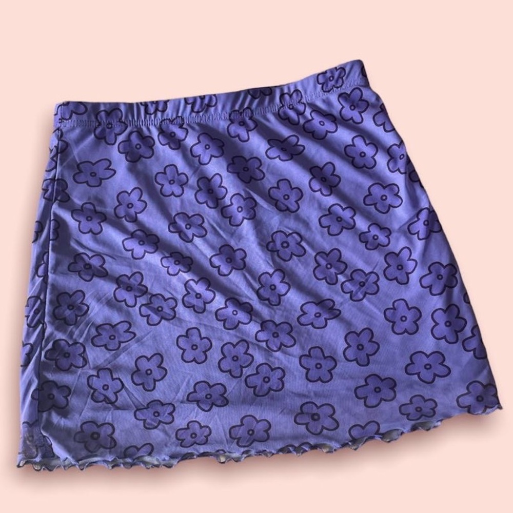 SHEIN Purple Floral Skirt